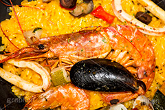 パエリア,パエヤ,パエージャ,サフラン,ライス,米,スペイン料理,魚介,シーフード,炊き込み,spain,rice,paella,seafood,ムール貝,アサリ,あさり,いか,イカ,エビ,海老,えび,オリーブ,パプリカ,洋食