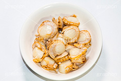 ホタテ,ほたて,貝柱,貝,seafood,シーフード,魚介,食材,茹で,ボイル