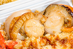 ホタテとカニのお弁当,カニ,蟹,天ぷら,弁当,お弁当,ホタテ,ほたて,貝柱,貝,seafood,シーフード,魚介