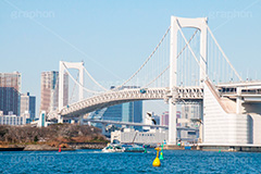 レインボーブリッジ,橋,ブリッジ,吊り橋,東京港連絡橋,お台場,台場,DAIBA,東京都港区台場,東京臨海副都心,御台場,東京湾,港区,水上バス,船,青空,olympic,オリンピック