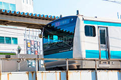 京浜東北線,電車,でんしゃ,鉄道,乗り物,交通,路線,線路,通勤,通学,撮り鉄,とり鉄,車両,電車/鉄道,秋葉原,千代田区,水色,train