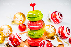 クリスマス･マカロン,クリスマス,マカロン,スイーツ,クリーム,焼菓子,焼き菓子,洋菓子,甘い,ポップ,キュート,かわいい,可愛い,カワイイ,女子力,sugar,pop,sweet,macron,cute,cream,france,paris,Christmas,heart,ornament,砂糖,フランス,パリ,ハート,オーナメント,飾り