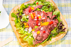 ローストビーフ・サラダ,ローストビーフ,サラダ,洋食,ヘルシー,ダイエット,牛肉,肉,ビーフ,レタス,パプリカ,beef,healthy,diet,salad,lettuce,paprika