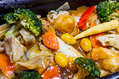 八宝菜,炒め,中華料理,中華,総菜,お惣菜,野菜,ブロッコリー,銀杏,豚肉,いか,イカ,あんかけ,にんじん,人参
