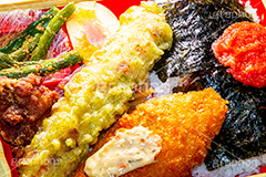 のり弁,のり,海苔,明太子,揚げ物,フライ,磯辺揚げ,ご飯,弁当,お弁当,惣菜,お惣菜,和食,日本食