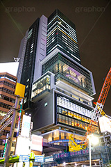 ヒカリエ,ひかりえ,渋谷,しぶや,シブヤ,オフィスビル,商業施設,劇場,高層ビル,shibuya,building,crane,office,ショッピング,買い物,shopping,フルサイズ撮影,夜,夜景