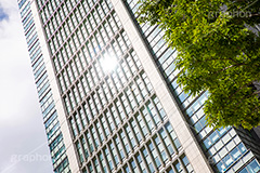 太陽が反射するビル,太陽,反射,逆光,ビル,ビジネス街,オフィスビル,building,office,sun,フルサイズ撮影