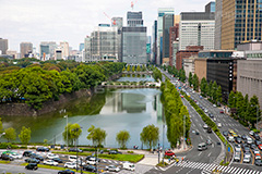 ミッドタウン日比谷からの眺め,ミッドタウン日比谷,千代田区,有楽町,日比谷,東京ミッドタウン日比谷,商業施設,複合施設,映画館,ビル,japan,大手町,オフィス街,皇居,フルサイズ撮影
