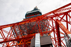 東京タワー真下,真下,見上げ,見上げる,鉄骨,鉄網,金網,真っ赤,とうきょうタワー,Tokyo Tower,港区,下から,迫力,圧巻,工事中,フルサイズ撮影,東京タワー