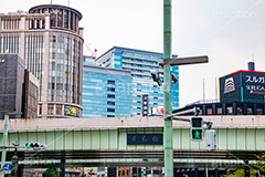 日本橋交差点,交差点,日本橋,中央区,tokyo,東京,看板,標示,信号機,高架,高貴,高級,歴史,大人,伝統,大人の街