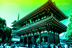 浅草寺,Gradation Jjapan,gradation,japan,日本,グラデーション,カラフル,お洒落,おしゃれ,オシャレ,味わい,雰囲気,東京,tokyo,デュオトーン,duotone