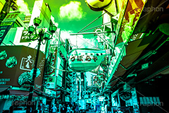道頓堀,Gradation Jjapan,gradation,japan,日本,グラデーション,カラフル,お洒落,おしゃれ,オシャレ,味わい,雰囲気,フルサイズ撮影,大阪,osaka,デュオトーン,duotone