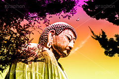 鎌倉大仏,Gradation Jjapan,gradation,japan,日本,グラデーション,カラフル,お洒落,おしゃれ,オシャレ,味わい,雰囲気,鎌倉,デュオトーン,duotone