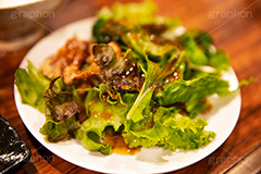 サラダ,さらだ,salad,前菜,おつまみ,つまみ,居酒屋,菜,レタス,ドレッシング,フルサイズ撮影
