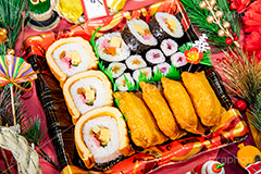 巻き寿司,太巻き,お稲荷さん,いなり寿司,いなり,油揚げ,のり巻き,のり巻き,寿司,すし,正月,お正月,寿,イベント,event,japan,和,和風,風習,行事,文化,玉子焼き,伊達巻,郷土料理,フルサイズ撮影