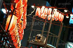 夏祭り,盆踊り,やぐら,櫓,ちょうちん,提灯,祭,夜,踊,盆,音頭,夏休み,風物詩,自由が丘,祭り,まつり,目黒区,情緒,風情,summer,japan
