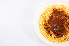 ミートソースパスタ,ミートソーススパゲティ,ミートソース,ミート,ひき肉,ソース,パスタ,オイル,油,高カロリー,カロリー,洋食,麺料理,麺類,フルサイズ撮影,pasta