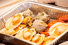 バーベキュー,魚介,甲殻類,えび,エビ,海老,サザエ,アワビ,ホタテ,帆立,貝,シーフード,海鮮,japan,barbecue,seafood,BBQ,フルサイズ撮影