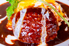 ハンバーグ,オムライス,セット,バーグ,焼き,洋食,デミグラスソース,ドミグラスソース,Hamburg steak