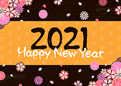 2021,年号,西暦,HAPPY NEW YEAR,ニューイヤー,ハッピーニューイヤー,カウントダウン,新年,アニバーサリー,年賀,年賀状,お正月,正月,年明け,和柄,和,和風,文字,台詞,キーワード,ワード,タイトル,メッセージ,イベント,行事,風習,雲,花柄,花びら,派手,豪華,event,word,keyword,title,message,anniversary,japan