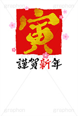 金箔-筆文字,謹賀新年,金箔,筆文字,寅,虎,とら,年賀,年賀状,お正月,正月,年明け,梅,筆,和柄,和,和風,干支,新年,ニューイヤー,アニバーサリー,イベント,行事,風習,花柄,かっこいい,クール,event,anniversary,japan