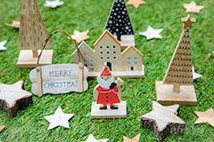 サンタの森,森,ツリー,星,スター,サンタ,サンタクロース,メリークリスマス,クリスマスオーナメント,クリスマス,冬,家,おもちゃ,玩具,芝,芝生,present,CHRISTMAS,toy,ornament,star,Merry Christmas,フルサイズ撮影