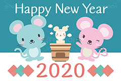 ねずみ年,新年,餅,もち,おもち,焼きもち,焼き餅,ニューイヤー,アニバーサリー,2020,年号,西暦,ねずみ,ネズミ,マウス,鼠,子,キャラクター,キャラ,動物,干支,正月,お正月,年賀状,冬,イラスト,イベント,行事,event,illustration,japan,character,winter