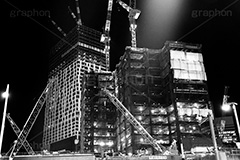 変わる渋谷(モノクロ),モノクロ,白黒,しろくろ,モノクローム,単色画,単彩画,単色,