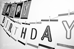 誕生日(モノクロ),モノクロ,白黒,しろくろ,モノクローム,単色画,単彩画,単色,