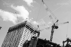 変わる渋谷(モノクロ),モノクロ,白黒,しろくろ,モノクローム,単色画,単彩画,単色,