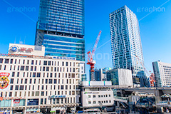 渋谷駅西口,渋谷,渋谷駅,西口,しぶや,シブヤ,駅前,バス停,ロータリー,東急,東横,南館,工事,開発,渋谷ストリーム,スクランブルスクエア,高層ビル,shibuya,building,JR