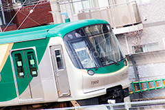 東急池上線,池上線,蒲田,車両,線路,電車/鉄道,train