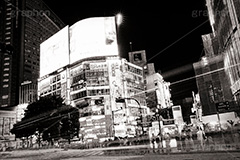 渋谷,モノクロ,白黒,しろくろ,モノクローム,単色画,単彩画,単色,レトロ,お洒落,おしゃれ,オシャレ,味わい,スクランブル交差点