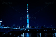 隅田川,ブルーナイト,サイバー,近未来,不思議,夜,夜景,ネオン,サイバーパンク,neon