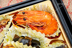 海鮮おせち,おせち,おせち料理,年明け,正月,お正月,祝い,お祝い,新年会,あけおめ,和風,和食,日本食,伝統,イベント,パーティー,行事,賀正,海老,エビ,えび,海鮮,魚介,シーフード,seafood,party,event,japan,フルサイズ撮影