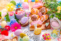 イースタースイーツ,イースター,エッグ,たまご,卵,玉子,復活祭,春,スプリング,ガーリー,パーティー,ポップ,パステル,行事,風習,スイーツ,菓子,お菓子,おやつ,デザート,女子会,女子力,うさぎ,ウサギ,兎,パン,エクレア,チョコレート,POP,easter,egg,spring,pastel,party,event,dessert,bunny,chocolate