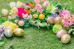 イースターガーデン,ガーデン,庭,花,フラワー,エッグハント,イースターエッグ,イースター,エッグ,たまご,卵,玉子,復活祭,春,スプリング,ポップ,パステル,カラフル,ガーリー,行事,風習,POP,easter,egg,spring,flower,event,colorful,pastel