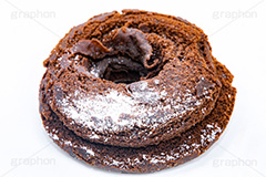チョコドーナツ,ドーナツ,ドーナッツ,どーなつ,オールドファッション,チョコ,チョコレート,粉砂糖,スイート,デザート,スイーツ,菓子,お菓子,おやつ,甘い,焼き菓子,焼菓子,洋菓子,sweet,donut,chocolate,フルサイズ撮影