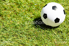 サッカーボール,サッカー,フットサル,ボールの玩具,ボール,ゴムボール,玩具,おもちゃ,こども,子供,キッズ,スポーツ,運動,競技,球技,体育,部活,芝生,グラウンド,グランド,sports,kids,ball,フルサイズ撮影