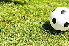 サッカーボール,サッカー,フットサル,ボールの玩具,ボール,ゴムボール,玩具,おもちゃ,こども,子供,キッズ,スポーツ,運動,競技,球技,体育,部活,芝生,グラウンド,グランド,sports,kids,ball,フルサイズ撮影