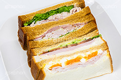 ミックスサンド,サンドイッチ,サンドウィッチ,モーニング,朝食,ハム,パストラミ,レタス,玉子,たまご,卵,玉子サンド,ゆで卵,ゆでたまご,トマト,きゅうり,キュウリ,ブレックファースト,パン,食パン,カフェ,萌え断,cafe,sandwich,morning,breakfast,bread,フルサイズ撮影