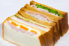 ミックスサンド,サンドイッチ,サンドウィッチ,モーニング,朝食,ハム,パストラミ,レタス,玉子,たまご,卵,玉子サンド,ゆで卵,ゆでたまご,トマト,きゅうり,キュウリ,ブレックファースト,パン,食パン,カフェ,萌え断,cafe,sandwich,morning,breakfast,bread,フルサイズ撮影