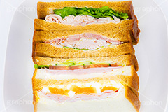 ミックスサンド,サンドイッチ,サンドウィッチ,モーニング,朝食,ハム,パストラミ,レタス,玉子,たまご,卵,玉子サンド,ゆで卵,ゆでたまご,トマト,きゅうり,キュウリ,ブレックファースト,パン,食パン,カフェ,萌え断,cafe,sandwich,morning,breakfast,bread,フルサイズ撮影