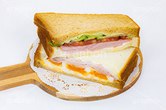 ミックスサンド,サンドイッチ,サンドウィッチ,モーニング,朝食,ハム,レタス,玉子,たまご,卵,玉子サンド,ゆで卵,ゆでたまご,トマト,きゅうり,キュウリ,ブレックファースト,パン,食パン,カフェ,萌え断,cafe,sandwich,morning,breakfast,bread,フルサイズ撮影
