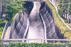 渋谷川,川,渋谷ストリーム,新名所,都市再生,渋谷,しぶや,シブヤ,オフィスビル,商業施設,高層ビル,建設,開発,工事,都市開発,shibuya,building,2018,フルサイズ撮影