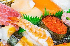 寿司,すし,寿し,スシ,鮨,鮓,早鮨,米飯,酢飯,ネタ,しゃり,シャリ,握り,にぎり,生鮮,魚介,海鮮,日本食,日本料理,和食,シーフード,すじこ,筋子,帆立,ホタテ,マグロ,まぐろ,赤身,サーモン,えび,エビ,海老,穴子,アナゴ,あなご,軍艦,巻き,のり,海苔,パーティー,詰め合わせ,刺身,正月,お正月,総菜,お惣菜,スーパー,sushi,japanese,seafood,japan,フルサイズ撮影