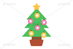 クリスマスツリー,ツリー,飾りつけ,装飾,デコレーション,星,イベント,冬,行事,イラスト,ポップ,可愛い,かわいい,カワイイ,挿絵,挿し絵,christmas,xmas,illustration,POP,winter,tree