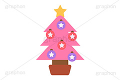 クリスマスツリー,ツリー,飾りつけ,装飾,デコレーション,星,イベント,冬,行事,イラスト,ポップ,可愛い,かわいい,カワイイ,挿絵,挿し絵,christmas,xmas,illustration,POP,winter,tree
