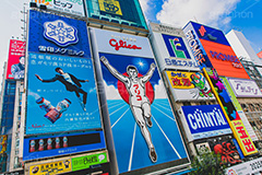 道頓堀,道頓堀川,繁華街,観光地,大阪,大阪府,大阪市,中央区,ミナミ,飲食店,たこ焼き,くいだおれ,なんば,商店街,看板,広告,グリコ,とんぼり,リバーウォーク,japan,osaka,フルサイズ撮影