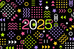 2025年号デザイン,ポップ柄,ポップ背景,西暦,年号,年賀状,お正月,正月,記事,ニュース,ポップ,デザイン,イメージ,イベント,行事,風習,メッセージ,かわいい,カワイイ,可愛い,POP,news,design,event,message,text,2025